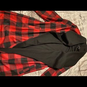 Plaid pea coat